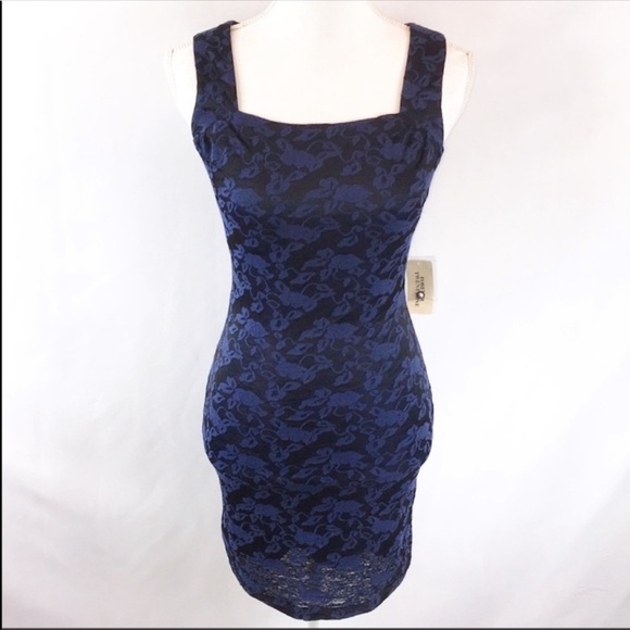NEW Forever 21 Navy Blue and Black Backless Cocktail Dress Small - Picture 9 of 9